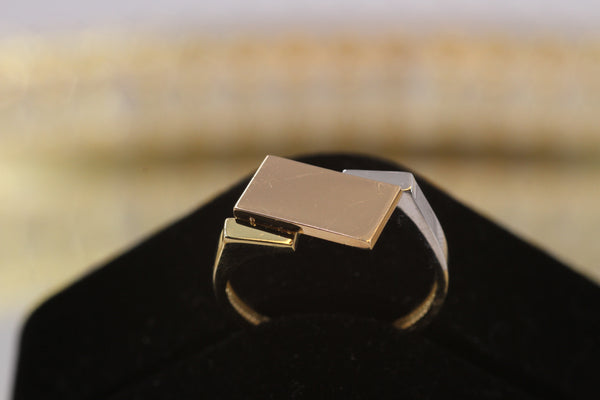 Celestial Square Gold Ring