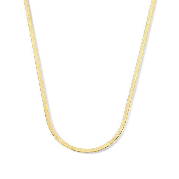 Golden Sleek Herringbone Chain
