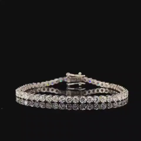 18KT White Gold Tennis Bracelet with Lab Grown Diamonds